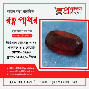 Indian Gomed Stone ইন্ডিয়ান গোমেদ পাথর
