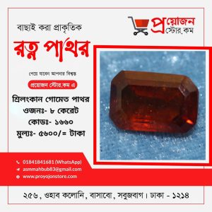 Sri Lankan Gomed Stone শ্রিলংকান গোমেদ পাথর