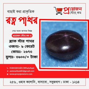 Black Star Sapphire Stone ব্ল্যাক স্টার নীলা পাথর